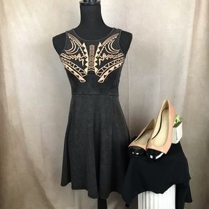 Umgee | Tribal Sleeveless Dress | Charcoal | M